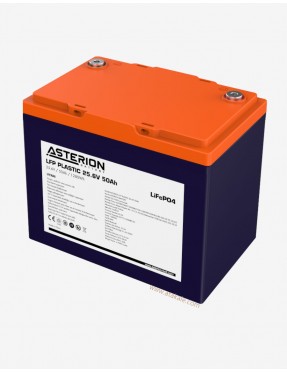 Asterion 50AH Lifepo4 25.6Volt Lityum 50AH Lityum Demir Fosfat 24Volt Akü