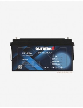 Europlus 12Volt Lityum Ion 200AH LifePo4 Solar Şarj Edilebilir  Prizmatik Bluetooth Akü 6000cyle