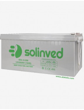 Solinved 12Volt 200AH Solar Jel Akü Derin Deşarj 1 Sene Garanti