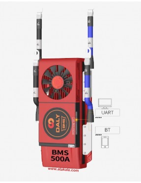 Daly 4S BMS 12V 500A LiFePo4 Akıllı Fanlı Akıllı Bluetooth Lityum Demir Fosfat Elektrik Araç -Ortak Port