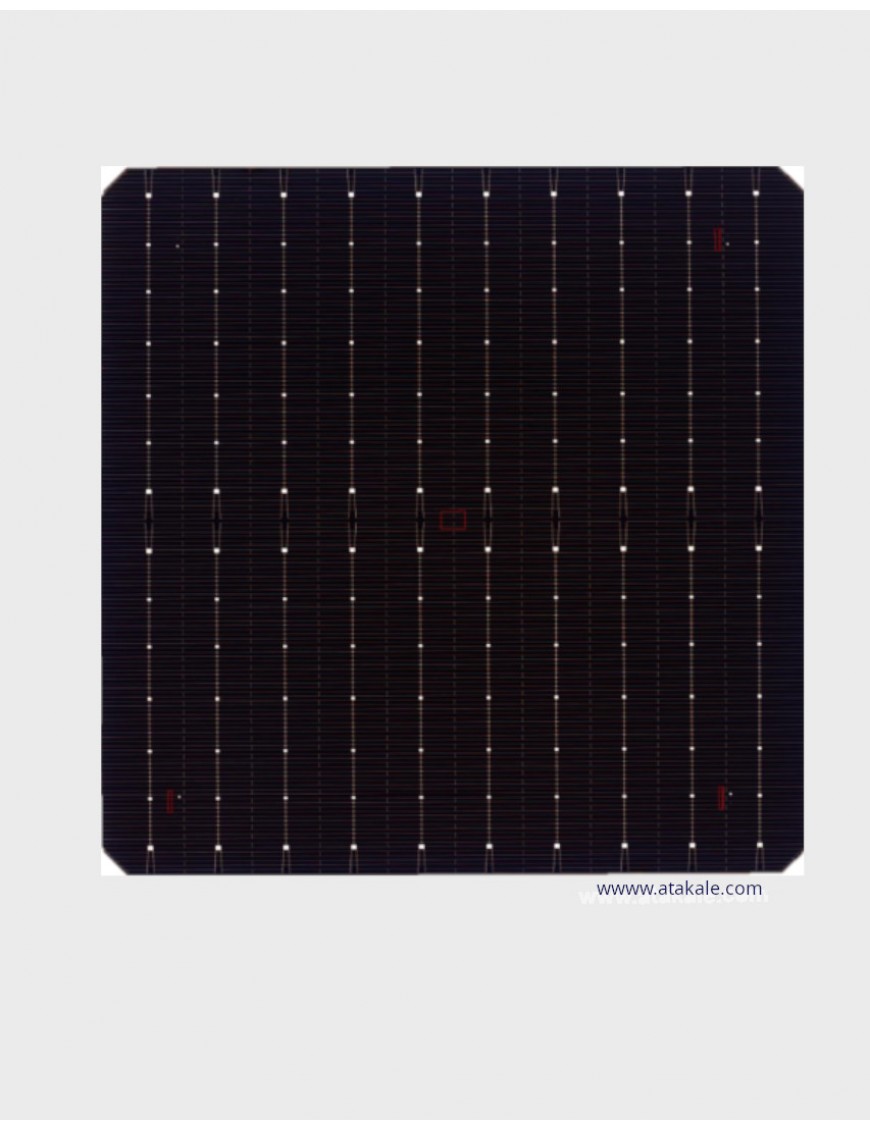 Runenergy 10BB Half Cut Bifacial Solar Hücre 7,63Wat %23,10 Verim Front Bus 1.5mm 182mmX182mm