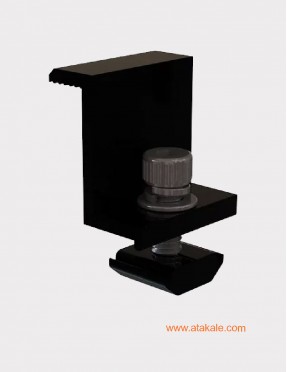 Güneş Paneli Siyah Kenar Clamp 35mm Panel Montaj Tutucu Eloksallı Alüminyum 6cm Panel Kelepçesi